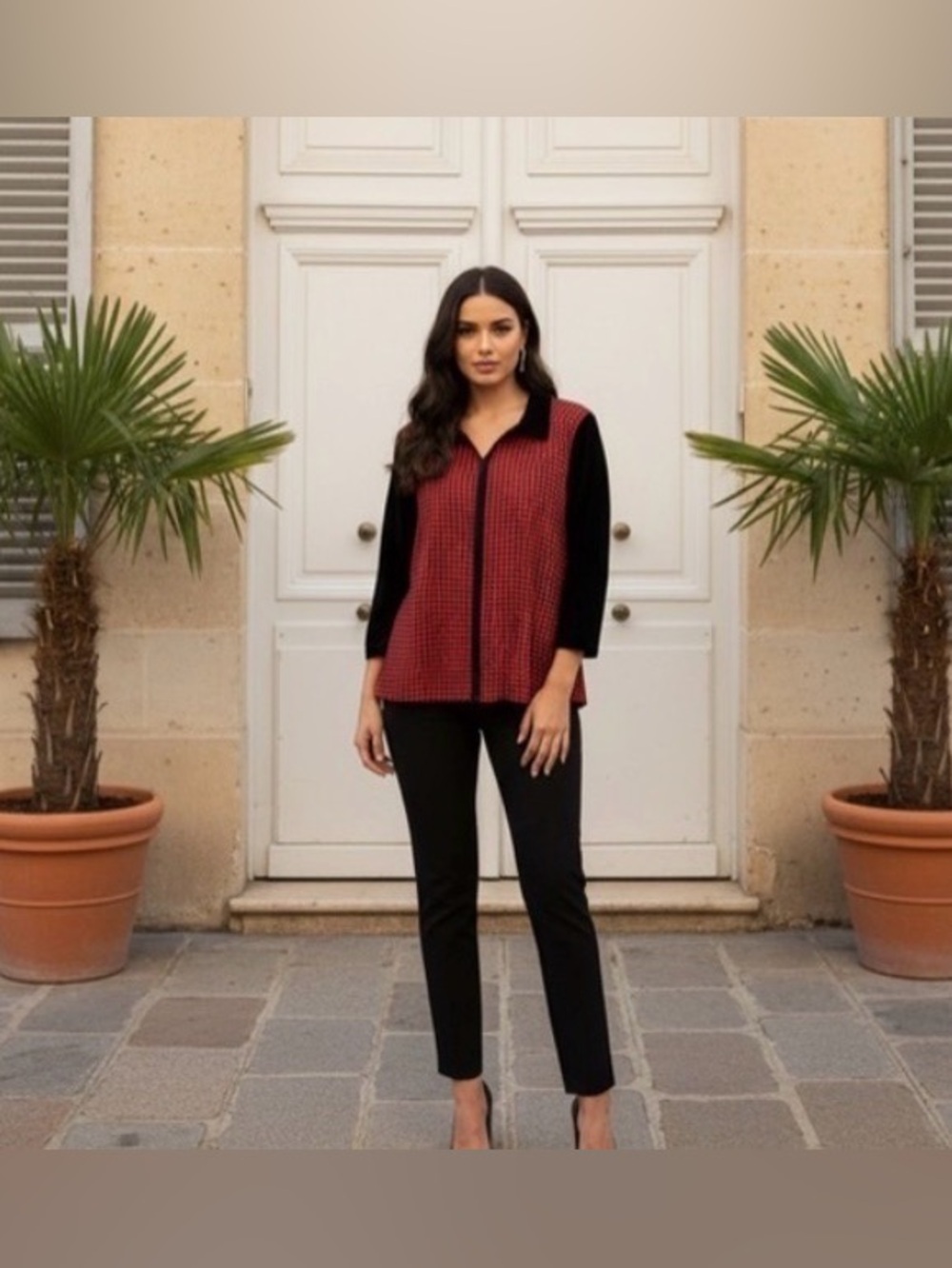 *30off3* NWOT. Elementz Blouse. Perfect to Dress Up or Dress Down.